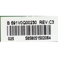 KIT DE TARJETAS PARA TV TOSHIBA / MAIN 691V0Q00230 / 631V0Q00230 / VTV-L55736 / T-CON E3CCBB5000110T / E3CCBB500011 / CV500U2-T01-CB-1 / FUENTE 1T920000800 / FSP146-2FS01 / 02-1T920000800-DSPIL / PANEL K500WDCRA / MODELO 50LF621U21